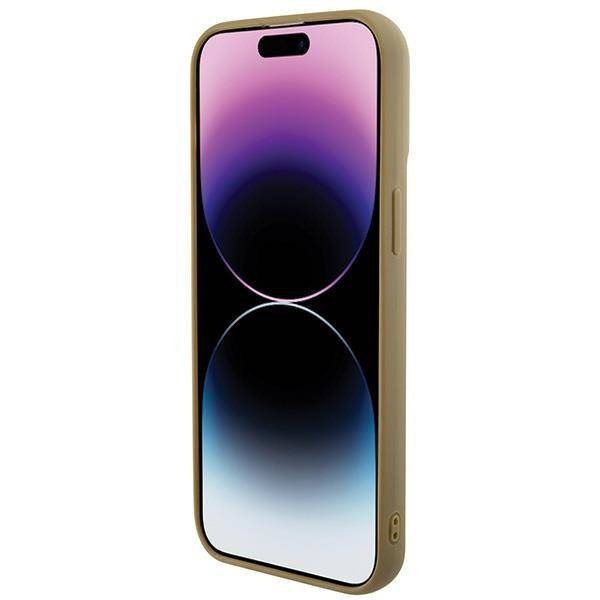 Guess Disco Metal Script Hülle für iPhone 15 Pro Max – Gold