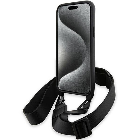 BMW M Edition Carbon Stripe &amp; Strap case for iPhone 15 / 14 / 13 - black