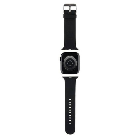 Armband für APPLE WATCH 4 / 5 / 6 / 7 / 8 / SE (38 / 40 / 41 MM) Karl Lagerfeld Strap 3D Rubber Choupette Head (KLAWMSLCNK) schwarz