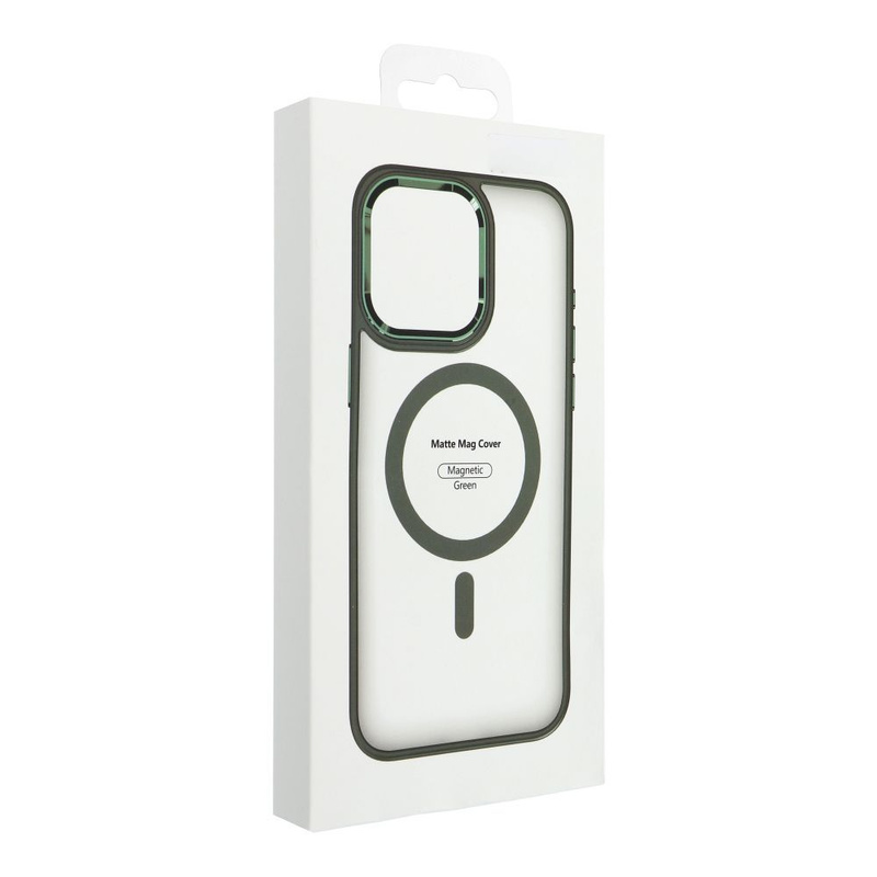Futerał MATTE MAG COVER kompatybilny z MagSafe do IPHONE 16 Plus zielony
