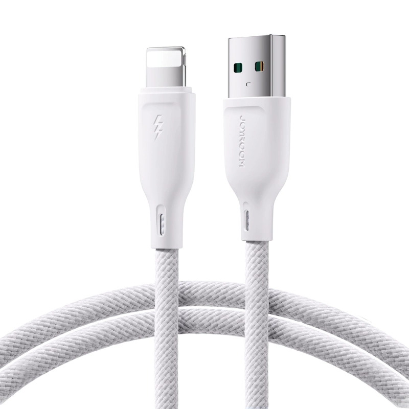 Joyroom Multi-Color Series SA34-AL3 USB-A / Lightning 3A-Kabel 1 m – weiß