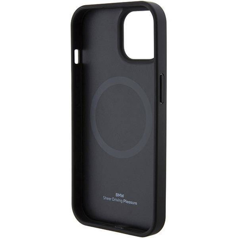 BMW MagSafe Leather Hot Stamp case for iPhone 15 Plus - black