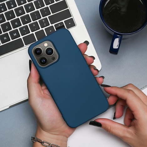 Futerał SILICONE do IPHONE 15 PRO niebieski