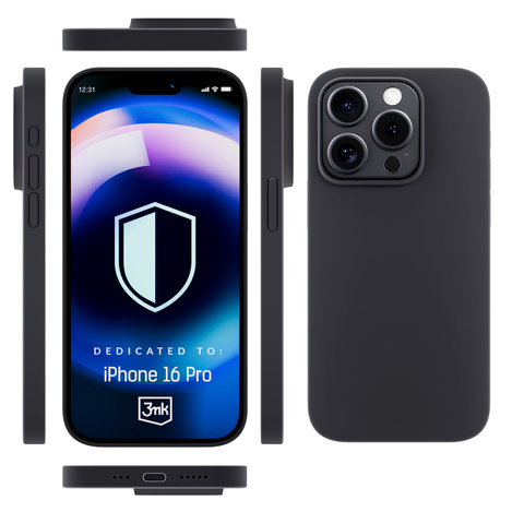 Apple iPhone 16 Pro - 3mk Hardy Silicone MagCase Graphite