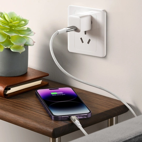 Baseus Glimmer Series cable with fast charging USB-C - Lightning 480Mb/s PD 20W 1m white