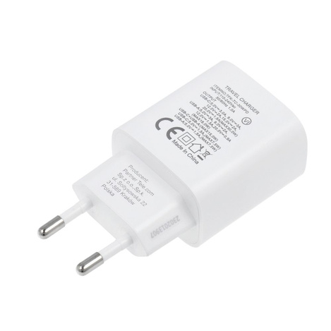 Forcell Ładowarka Sieciowa - 3A 30W z dwoma portami: USB typ C i USB A z ładowaniem PD i QC 4.0