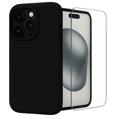 Etui do iPhone 15 Pro czarne + Szkło