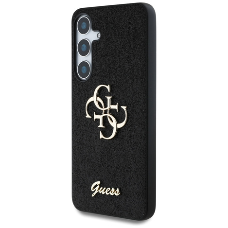 Etui Guess Fixed Glitter Big 4G Metal Logo do Samsung Galaxy S25 Plus czarny