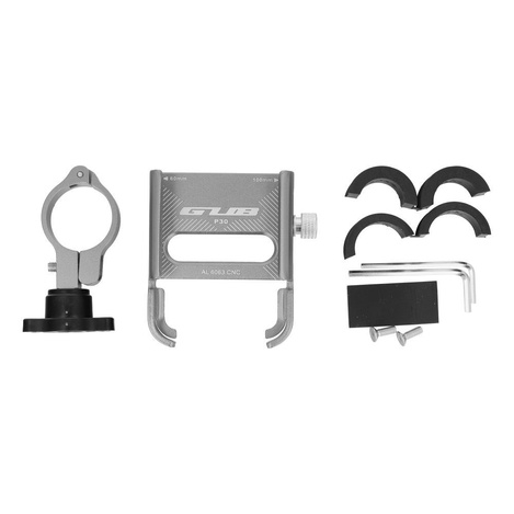 Uchwyt rowerowy na kierownice GUB P30 Aluminium srebrny