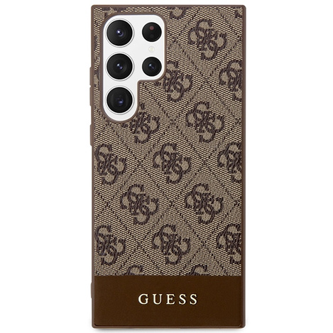 Oryginalne Etui GUESS Hardcase GUHCS24LG4GLBR do SAMSUNG S24 Ultra (4G Bottom Stripe / brązowy)