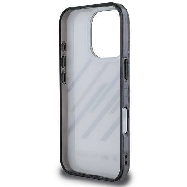 Original Handyhülle IPHONE 16 PRO MAX BMW Hardcase Motosport IML Random Stripes (BMHCP16X23HTRAG) grau