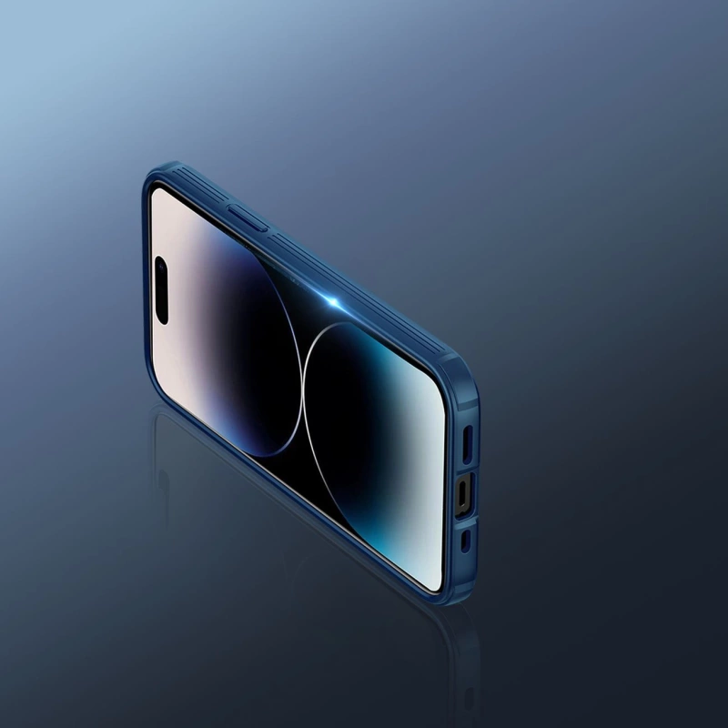 Nillkin CamShield Pro Magnetische Hülle iPhone 14 Pro Max Cover Kameraschutz Blau (mit MagSafe)