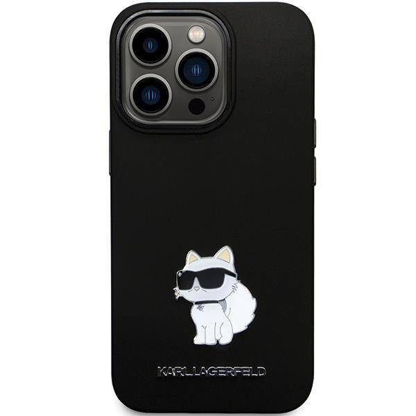 Karl Lagerfeld nakładka do iPhone 14 Pro Max 6,7" KLHCP14XSMHCNPK czarna HC Silicone C Metal Pin