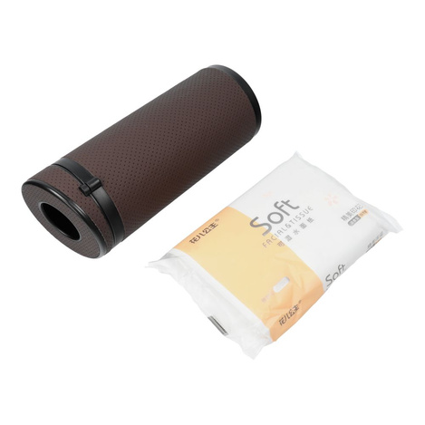 Pojemnik na chusteczki w kształcie tuby brązowy