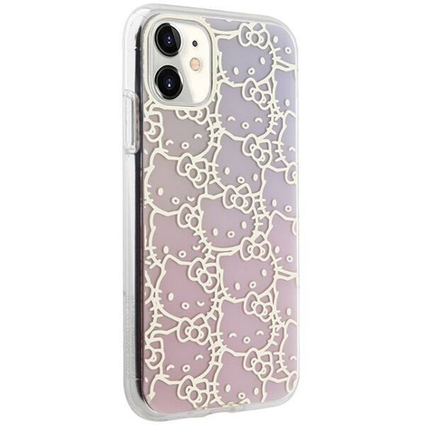 Hello Kitty IML Gradient Electrop Crowded Kitty Head Case for iPhone 11 / Xr - Pink