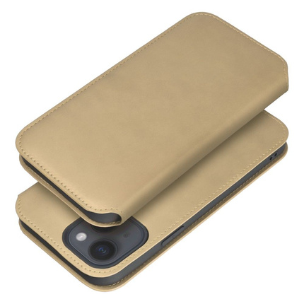 Kabura DUAL POCKET Book do SAMSUNG S25 złoty