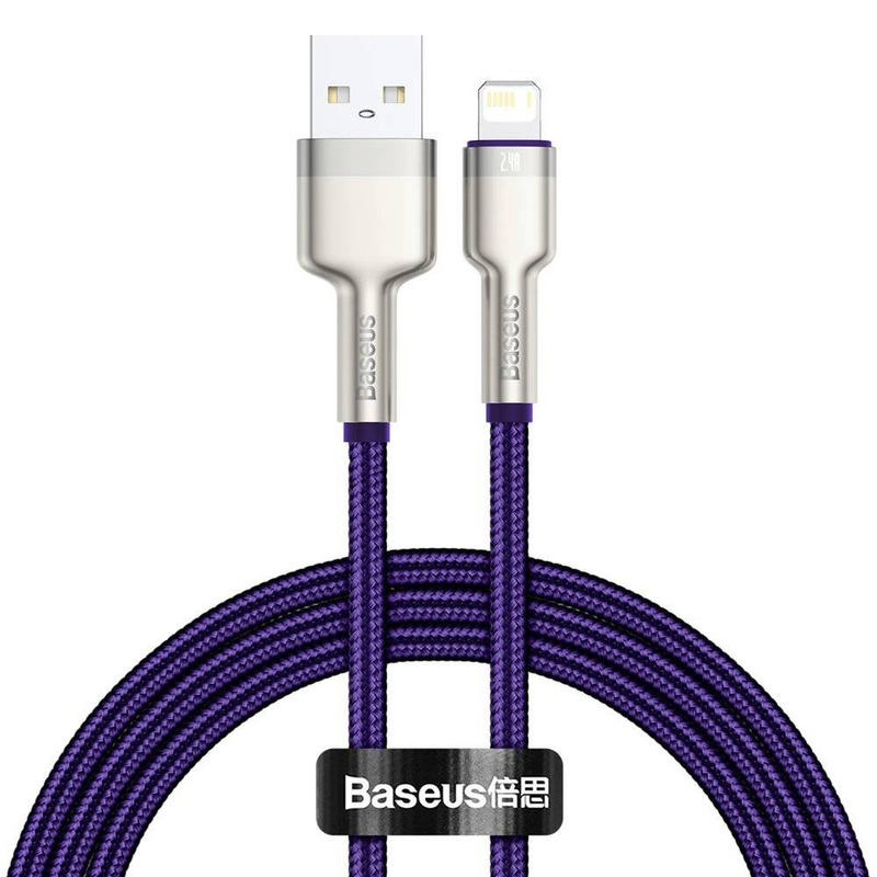 Baseus Cafule Series Metal Data Cable USB to IP 2.4A 1m Purple