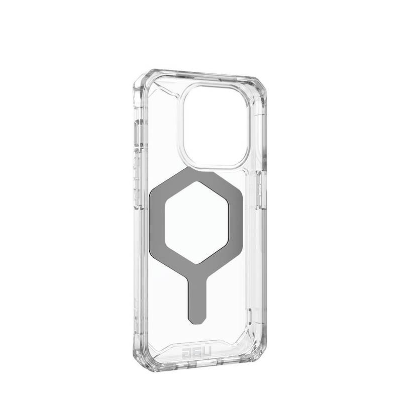 UAG Plyo Magsafe - Schutzhülle für iPhone 15 Pro kompatibel mit MagSafe (Eissilber)