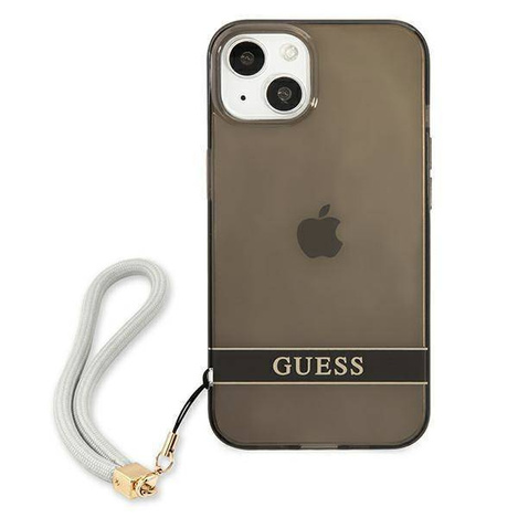 Guess GUHCP13SHTSGSK iPhone 13 mini 5,4 &quot;schwarz / schwarz Hardcase Translucent Stap