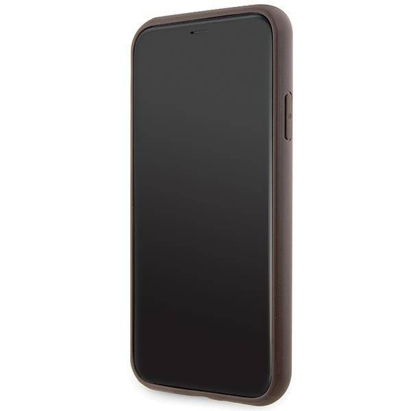 Guess GUHCN61P4SNW iPhone 11 / Xr braun/braunes Hardcase 4G Stripe