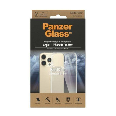 Schutzhülle IPHONE 14 PRO MAX PanzerGlass HardCase Antibacterial Military (0404) Grade Clear transparent