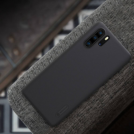 Nillkin Super Frosted Shield wzmocnione etui pokrowiec + podstawka Huawei P30 Pro czarny