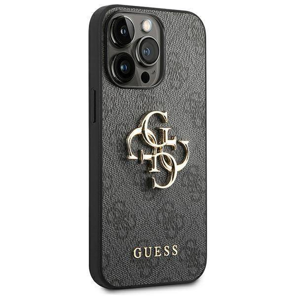 Guess 4G Big Metal Logo - Etui iPhone 14 Pro (szary)