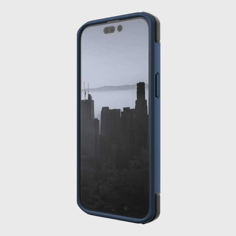Raptic X-Doria Secure Case für iPhone 14 Pro mit gepanzerter MagSafe-Hülle blau
