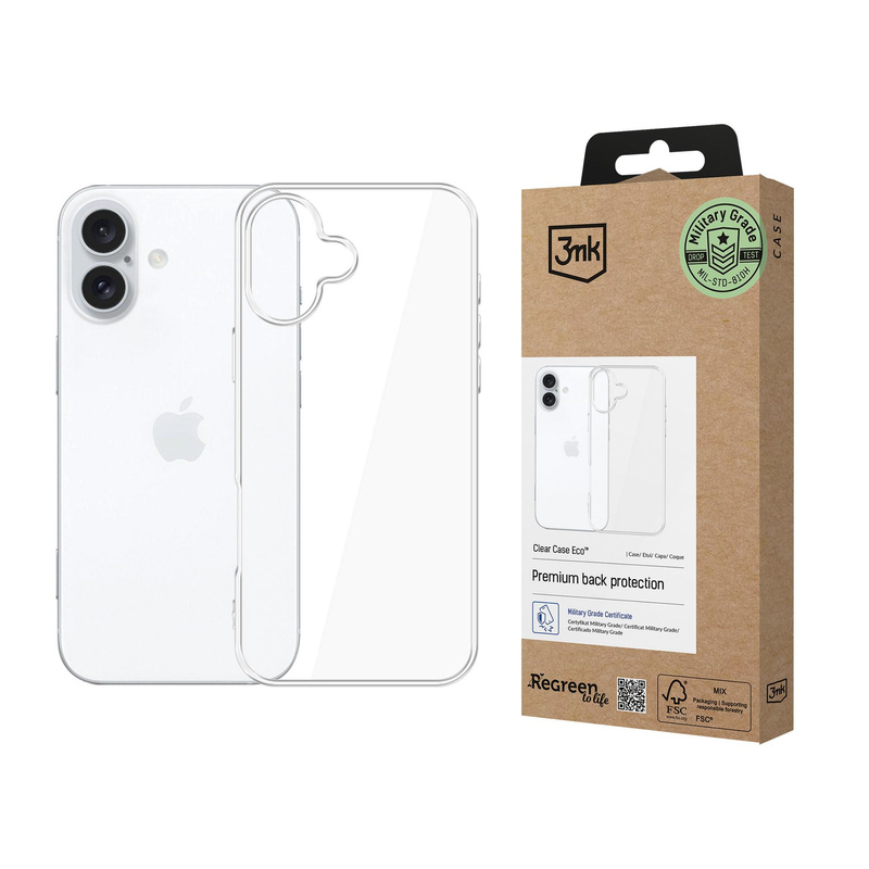 3MK ClearCase Eco iPhone 16 GRS CU 1304127