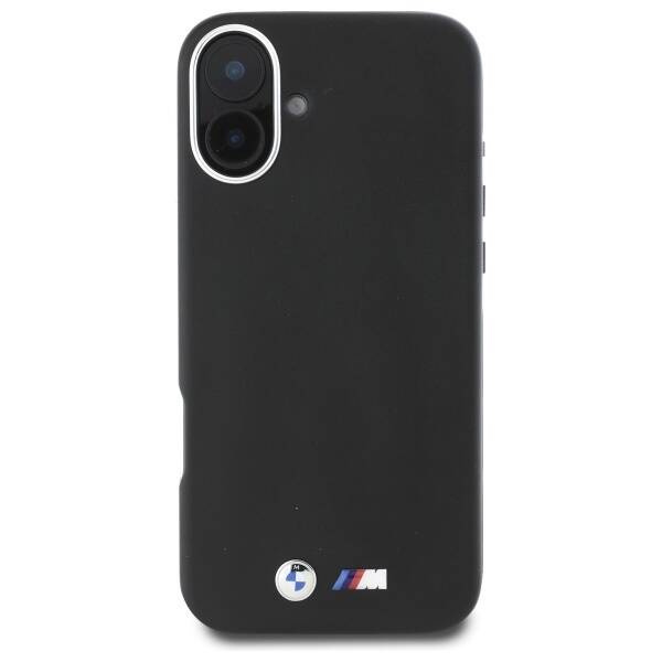 Original Case IPHONE 16 PLUS BMW Hardcase M Smooth Full Wrapped Metal MagSafe (BMHMP16M23PMWK) black
