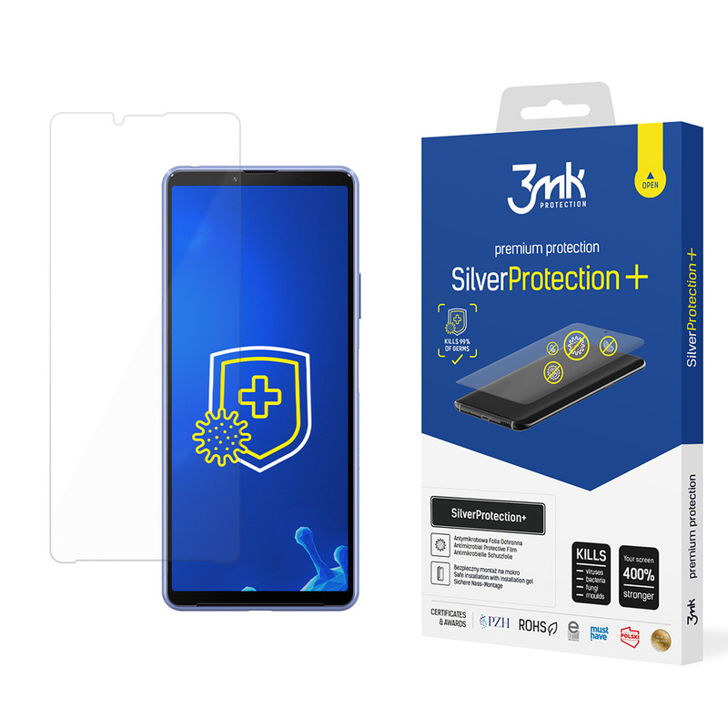 3MK Silver Protect+ Sony Xperia 10 III 5G Folia Antymikrobowa montowana na mokro