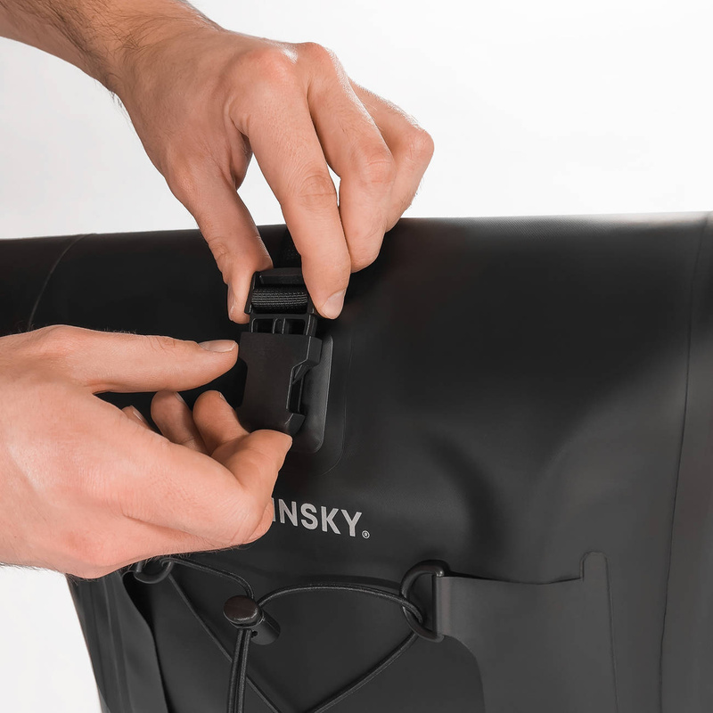 Wozinsky waterproof bicycle bag trunk pannier 25l 2in1 black (WBB24BK)