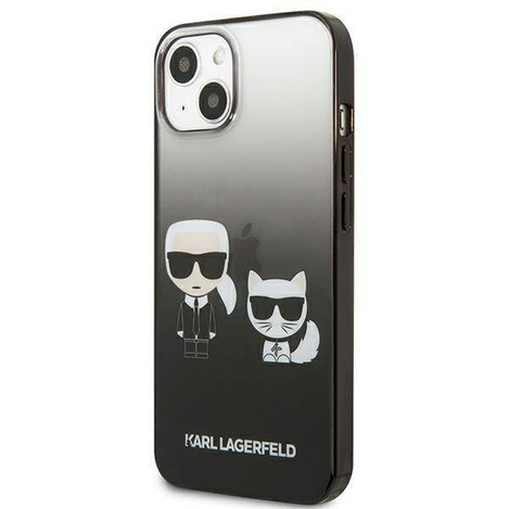 Karl Lagerfeld KLHCP13STGKCK iPhone 13 mini 5,4&quot; Hardcase schwarz / schwarz Gradient Ikonik Karl &amp; Choupette