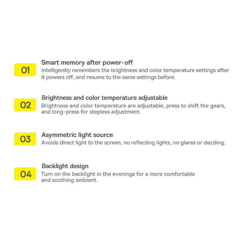 Baseus i-wok2 lampka LED na monitor do pulpitu oświetlenie ekranu czarny (DGIW000101)