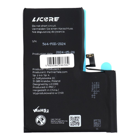 Bateria do Iphone 14 PRO MAX 4323 mAh  LICORE