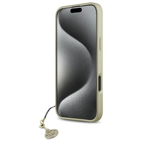 Original Case IPHONE 16 PLUS Guess Hardcase 4G Charms Collection (GUHCP16MGF4GBR) brown