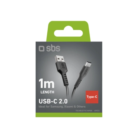 SBS TECABLETYC1KPOS USB-A - USB-C Cable 1m - Black