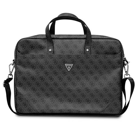 Original Handyhülle LAPTOP 16" Guess Saffiano 4G Hot Stamp Triangle Logo schwarz
