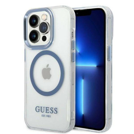 Guess Metal Outline Magsafe - Etui iPhone 14 Pro (przezroczysty)