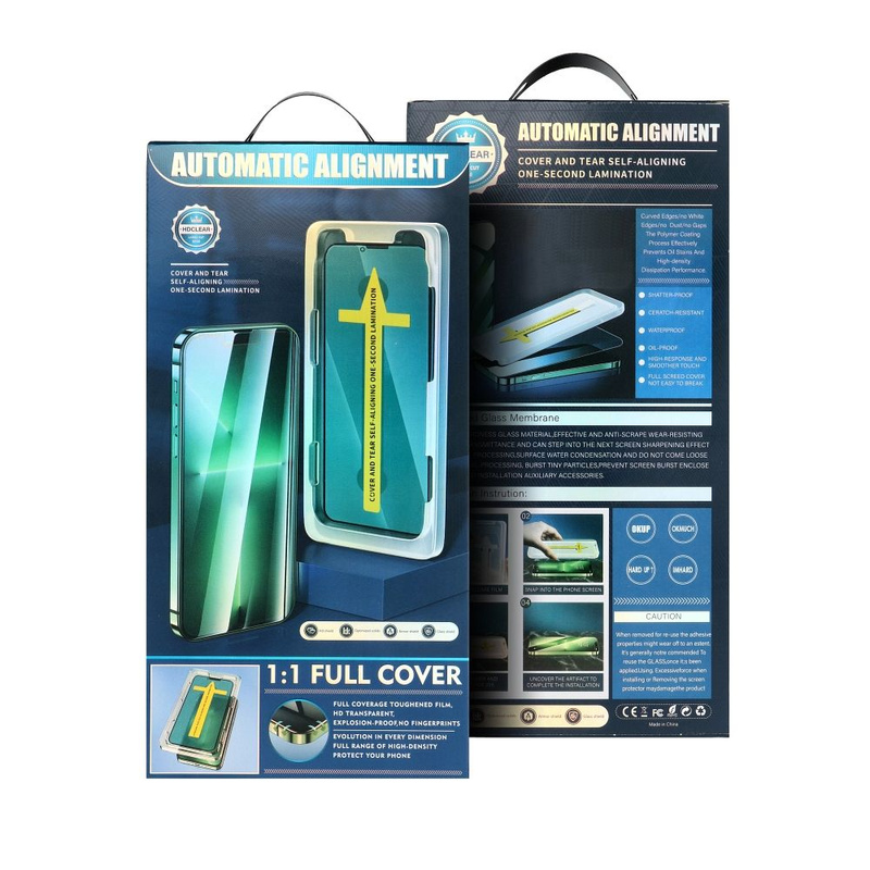 5D Full Glue Tempered Glass - do iPhone 16 Plus czarny + aplikator