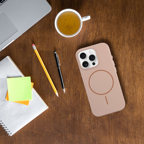 Glossy Mag Cover kompatybilny z MagSafe pasuje do IPHONE 17 PRO MAX pustynny złoty