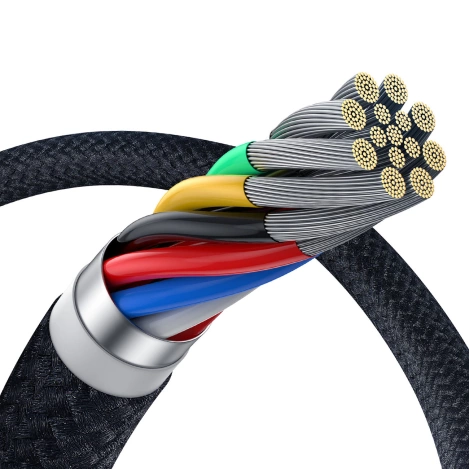 Kabel Baseus Crystal Shine CB000089 USB-C / USB-C USB3.2 100W 20Gbps 1.5m - czarny