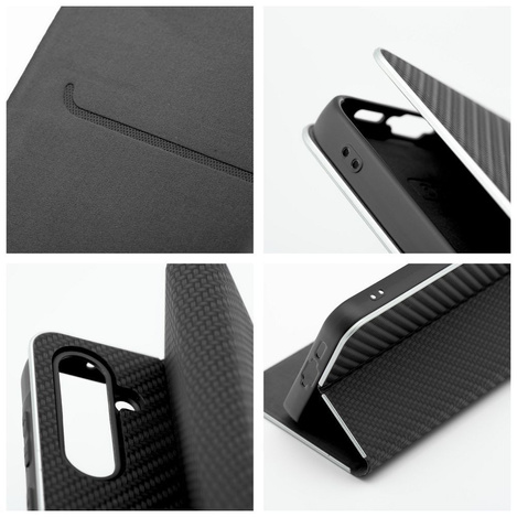 Kabura LUNA Book Carbon do SAMSUNG A25 5G czarny