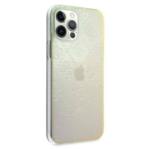 Guess GUHCP12M3D4GIRBL iPhone 12/12 Pro 6,1" opalowy/iridescent hardcase 4G 3D Pattern Collection