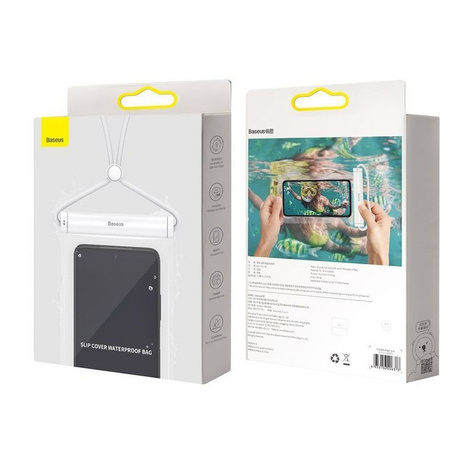 Baseus wasserdichte Handyhülle Slide-Cover weiß (FMYT000002)