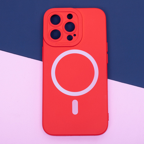 Nakładka Silicon Mag do iPhone 16 Pro Max 6,9&quot; czerwona