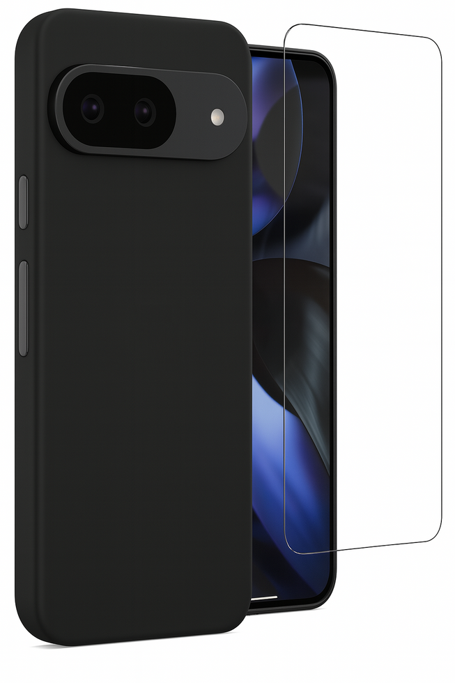 Etui do Google Pixel 9 czarne + Szkło