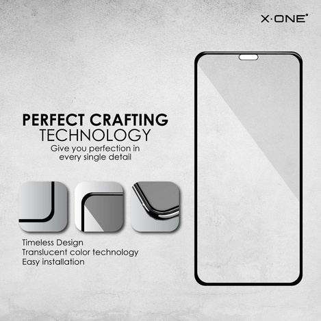 Szkło hartowane X-ONE Full Cover Extra Strong Matowe - do iPhone 13/13 Pro/14 (full glue) czarny