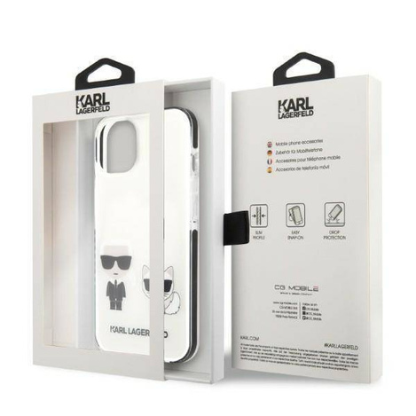 Original Case IPHONE 13 MINI Karl Lagerfeld Hardcase Karl&Choupette white