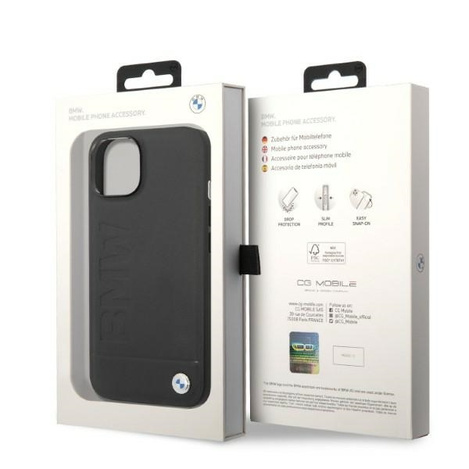 Hülle BMW BMHMP14SSLLBK iPhone 14 6.1&quot; schwarz / schwarz Hardcase Signatur Logo Aufdruck Magsafe